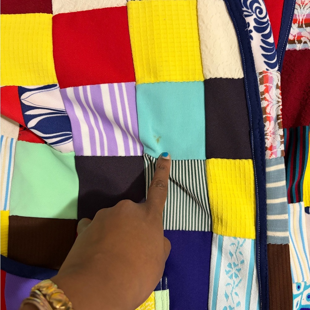 Colorful Patchwork Women's Jacket - Picture 2 of 5